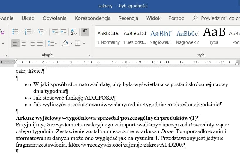Znaczniki formatowania w Word – co oznaczają i jak je wykorzystać