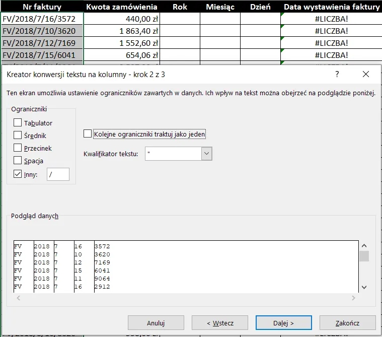 Jak podzielić kolumnę w Excelu i uniknąć najczęstszych błędów